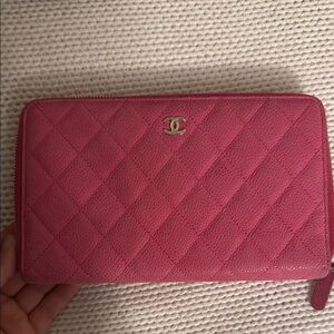 Chanel Pink Quilted Wallet Luxury Design